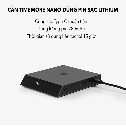 Cân điện tử Timemore Black Mirror Nano dùng pin sạc lithium copy